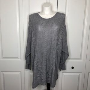 New Dressbarn Avenue Grey Long Sweater 26/28 4XL